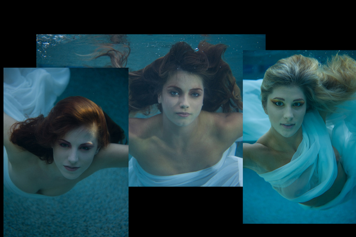 Gorgeous girls underwater retouched